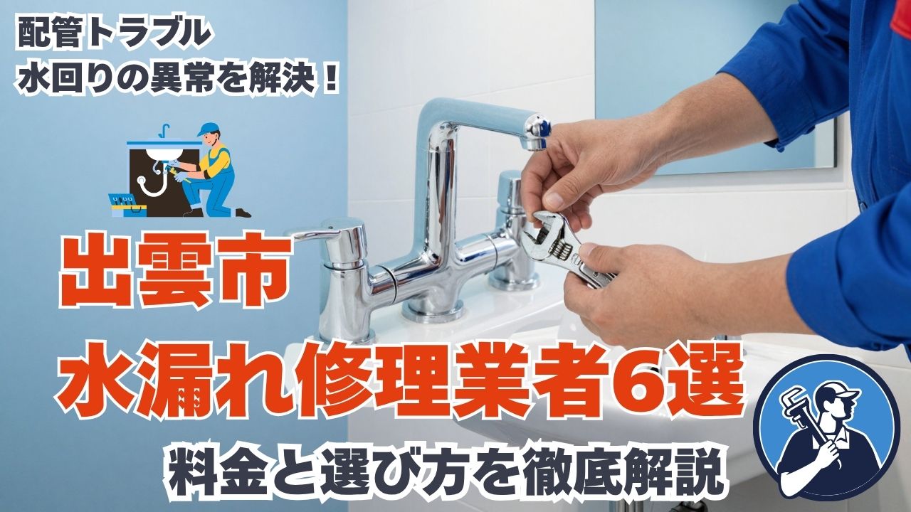 出雲市で水漏れ修理を頼める業者6選｜料金と選び方