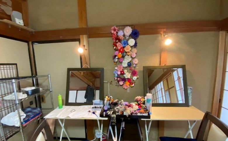 着物レンタル店内